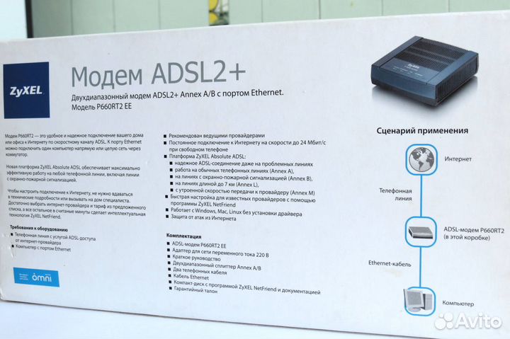 Модем zyxel adsl2+