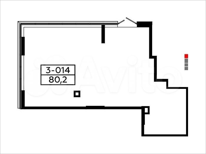 Продается торговое помещение площадью 80.2 кв.м