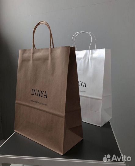 Печать логотипа на крафт-пакетах