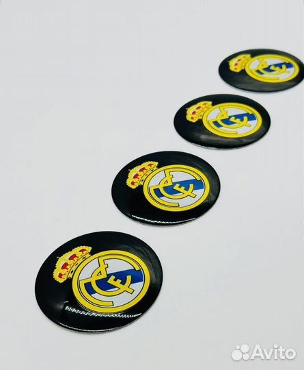 Наклейки на колёсные диски real madrid 65mm