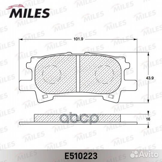 Колодки тормозные дисковые E510223 Miles