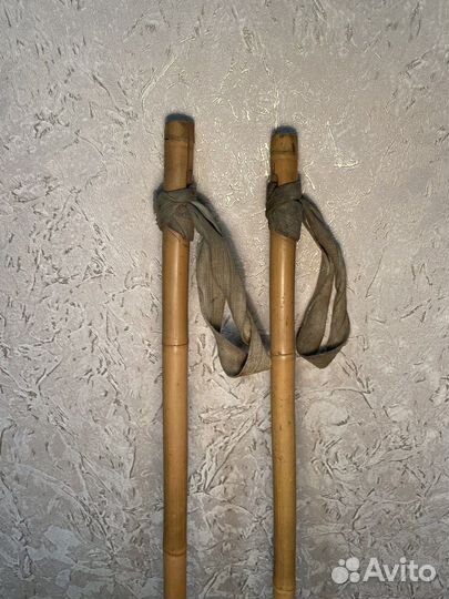 Лыжные палки бамбук антиквариат