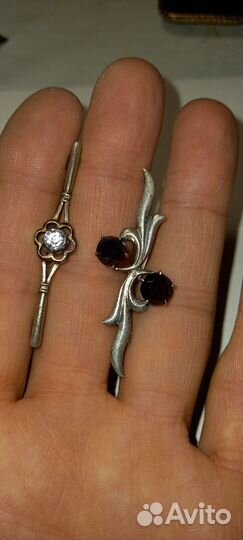 Серебряная брошь СССР