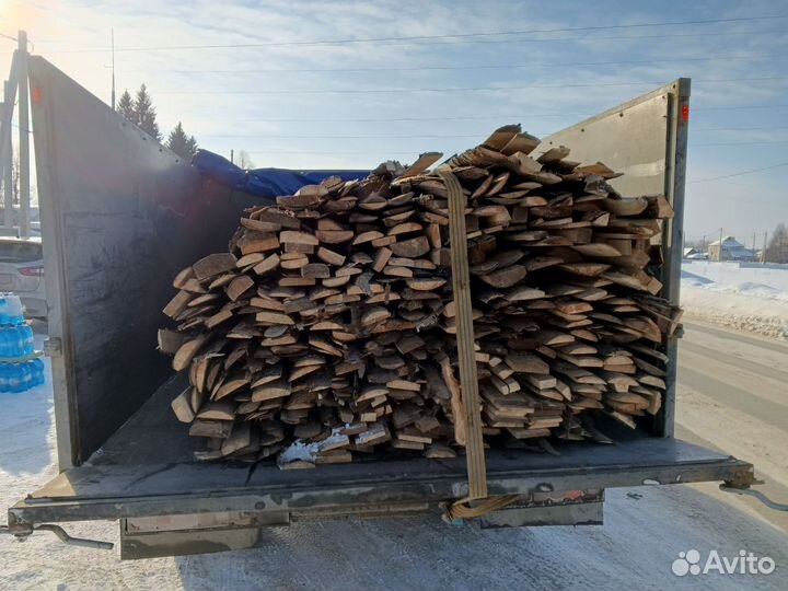 Дрова берёзовые колотые горбыль пиленный
