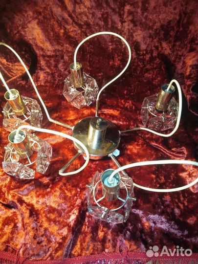 Люстра хрусталь ссср. Искра