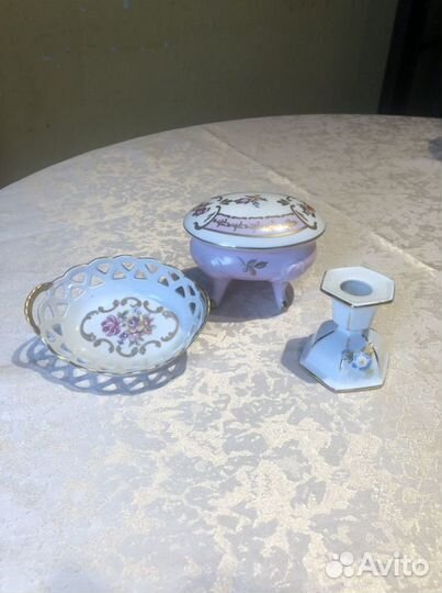 Martinroda шкатулка и корзинка, PG DDR - подсвечни