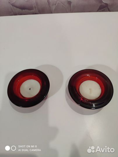 Подсвечники IKEA стекло