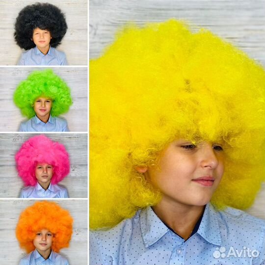 Парик клоуна, афро