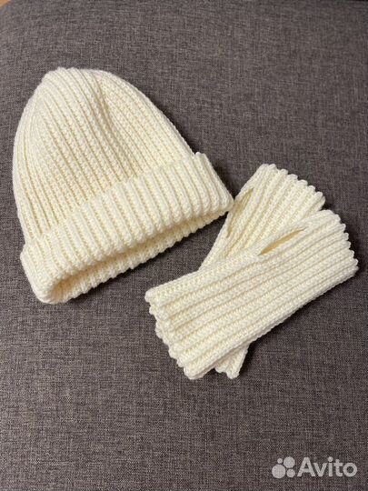 Шапка и митенки (ручная работа)