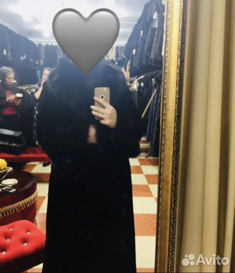 Шуба норковая 42 44 черная длинная