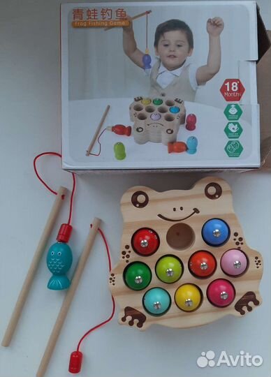 Развивающие игрушки. Магнитная рыбалка Лягушка