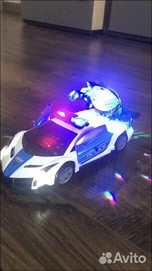 Машинка музыкальная с диско-шаром