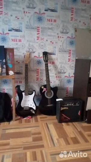 Электро гитара с комбоусилителем