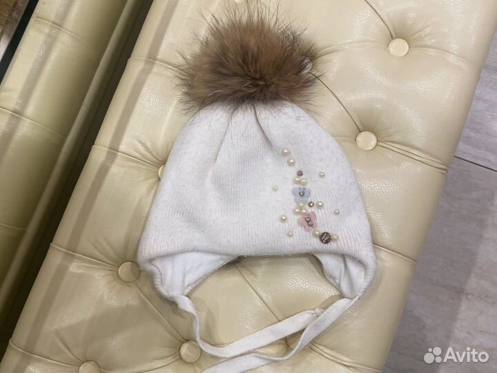 Шапка зимняя для девочки 52-54