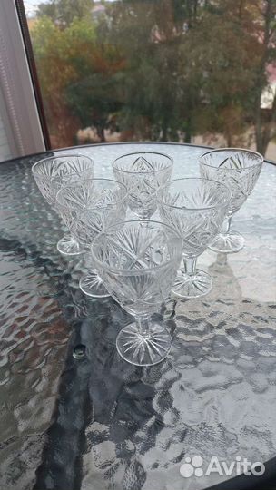 Хрустальные фужеры и рюмки