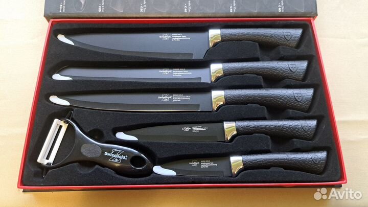 Новый набор кухонных ножей Swiss Gold