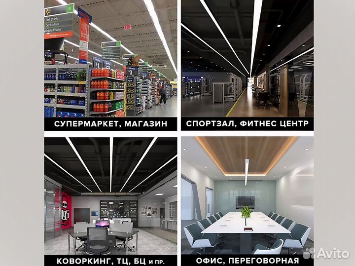 Линейные светодиодные светильники ip20