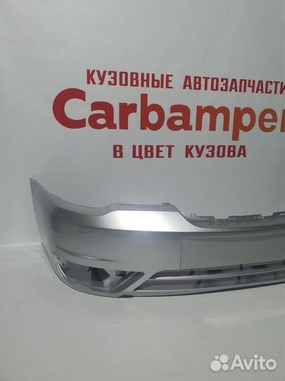 Передний бампер на Daewoo Nexia 150 серебро