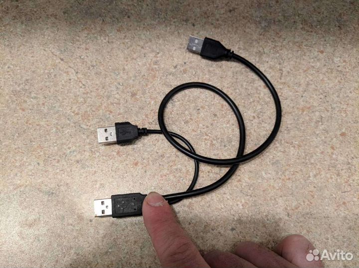 Кабель один обычный Юзб на два обычных usb2.0