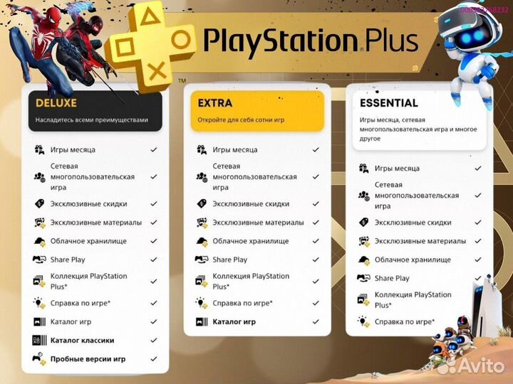 Подписка ps plus delux Украина ps5 ps4 (Арт.64033)