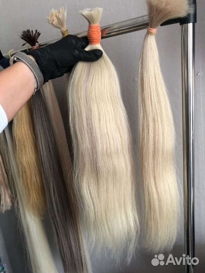 Волосы для наращивания 50 см блонд