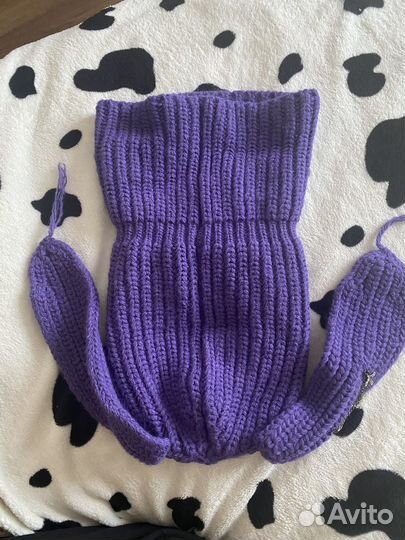 Балаклава вязаная с ушками