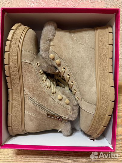 Ботинки женские зимние замшевые