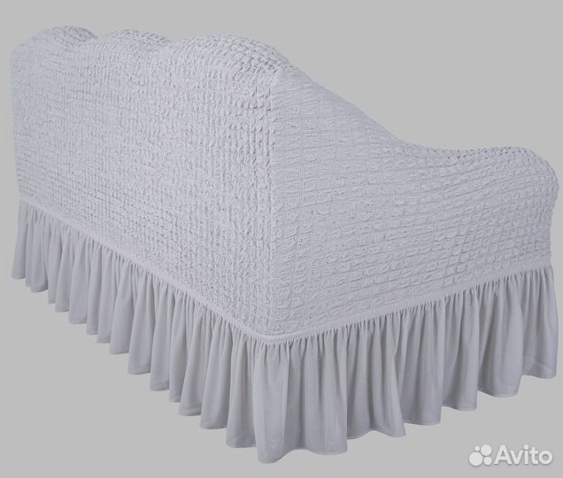 Чехол на трехместный диван с подлокотниками Ваниль