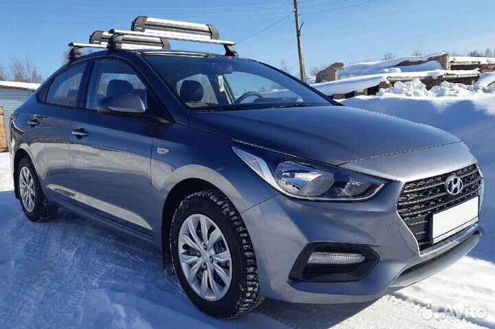 Багажник Атлант для лыж на крышу Hyundai Solaris