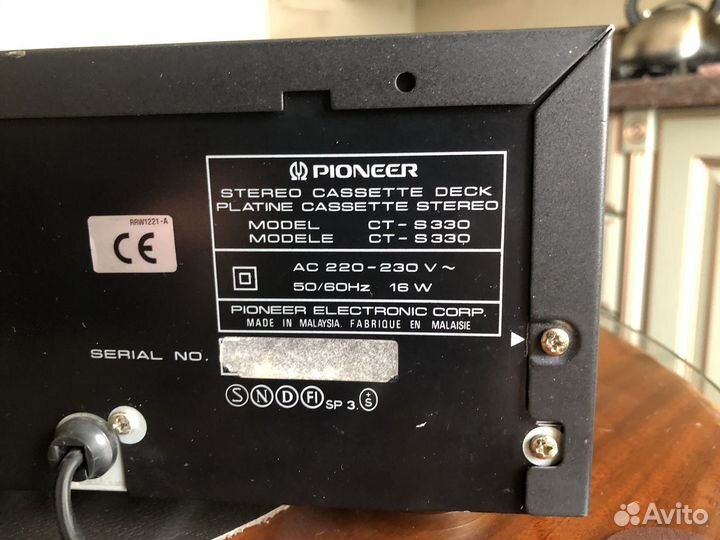 Кассетная дека pioneer ct s330