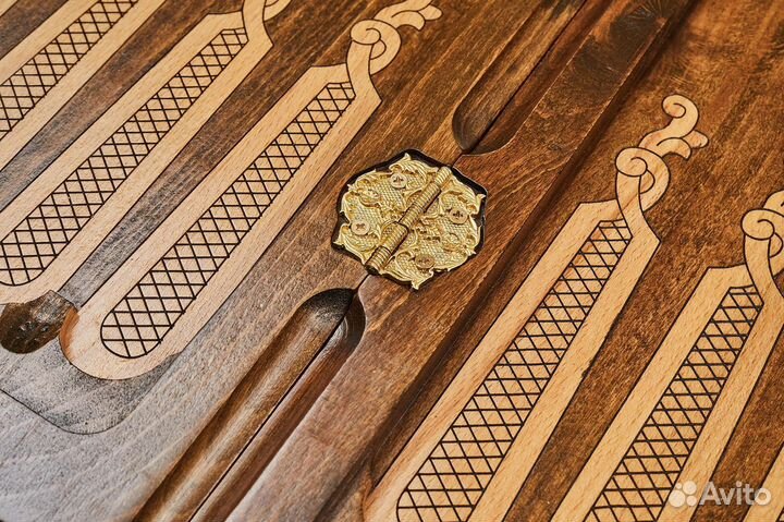 Нарды резные Парочка оленей 61 х 60 см бук Армения 62472