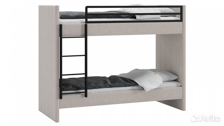 Кровать двухъярусная с мягкой обивкой «Дарси»