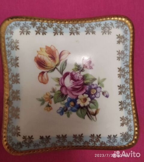 Фарфоровая шкатулка Martinroda Германия. Позолота