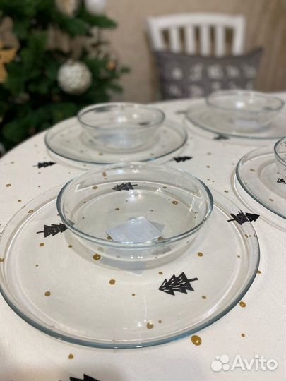 Набор из 2-х плоских тарелок 23см IKEA Оппен