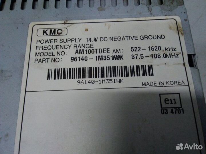 Магнитола Kia Cerato 2 2008-2013