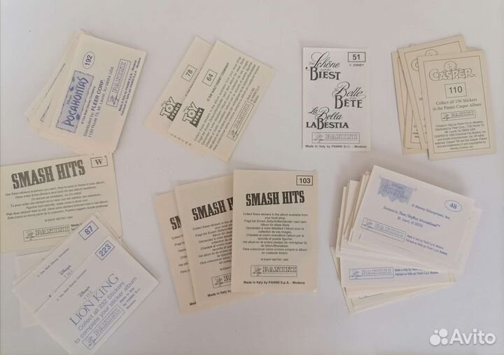 Наклейки 90х Panini