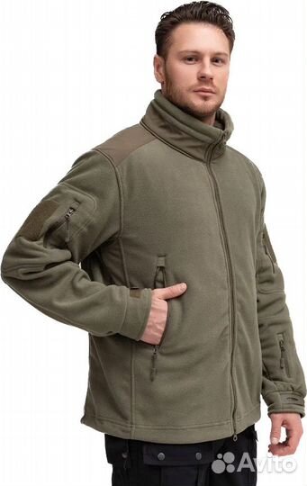 Военная куртка/кофта флисовая с шевронами