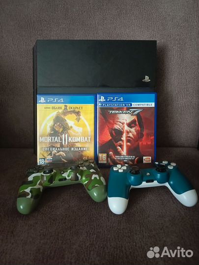 Sony playstation 4 fat 2 геймпада