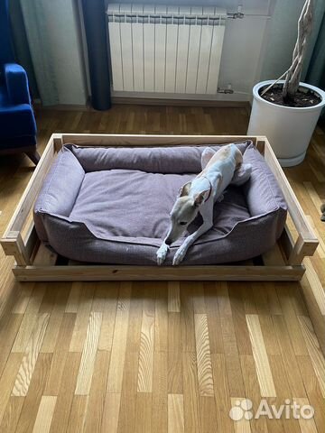 Лежанка 120*85 деревянная и матрас (без собаки:)