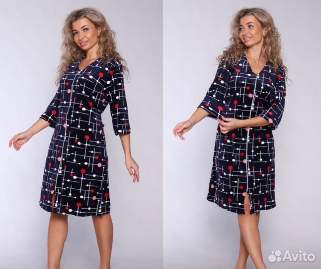 Халат велюровый женский новый