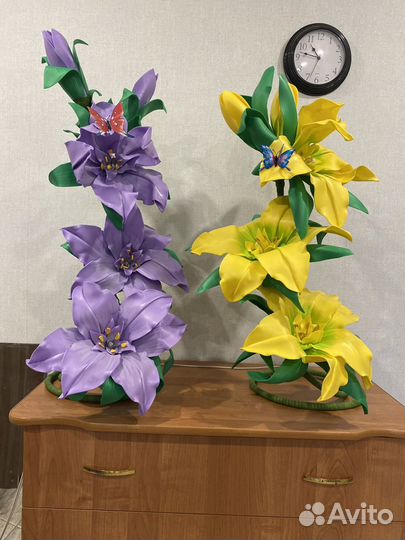 Цветы из изолона (светильник)