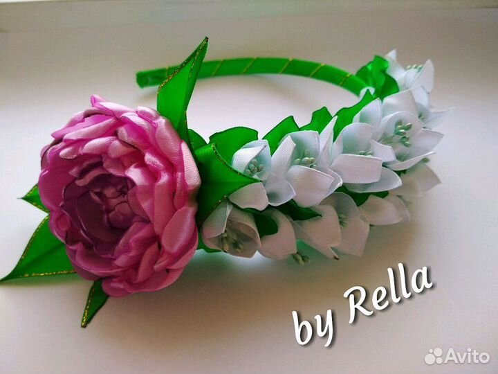 Ободок с цветами