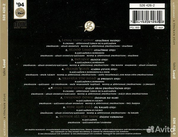 Galliano - A Thicker Plot (1 CD)