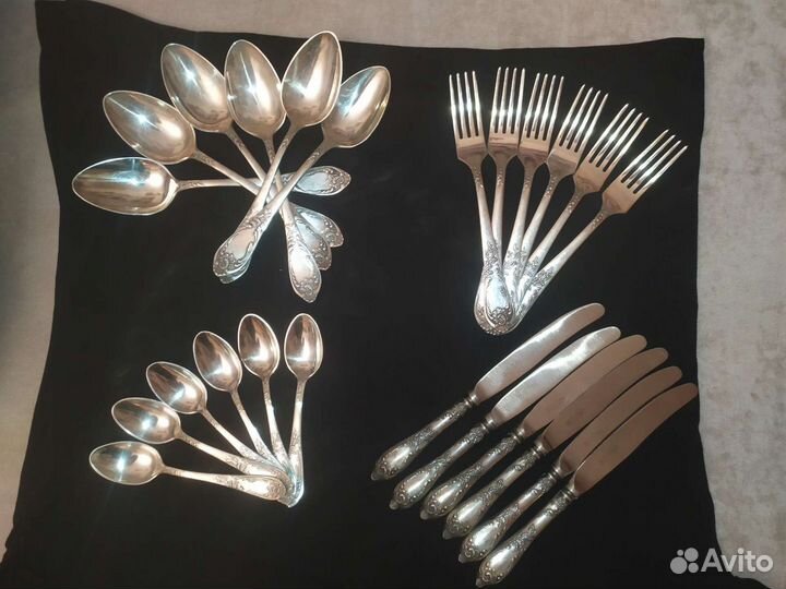 Столовый мельхиоровый набор 24 шт