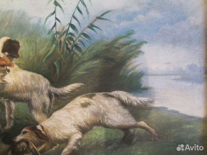 Старинная картина утиная охота