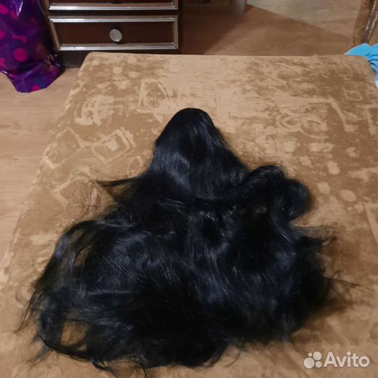 Хвост из натуральных волос на крабе