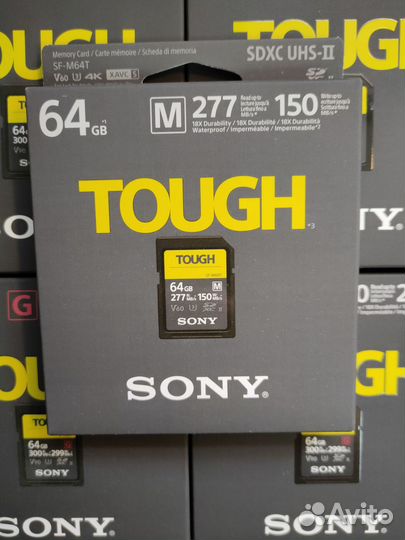 Карта памяти Sony sdxc 64GB 277R/150W Tough (SF-M6