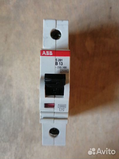 Автоматический выключатель 1-полюсный 13А ABB
