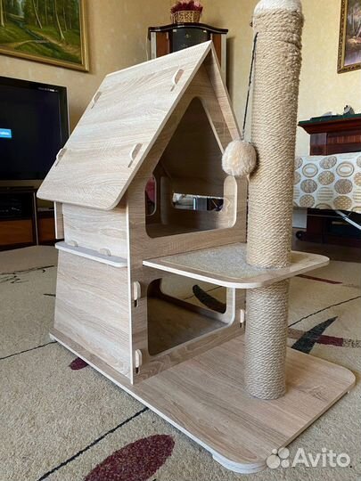 Когтеточка домик для кошки бу