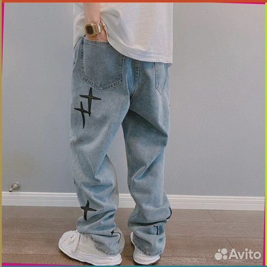 Штаны карго Y2K с крестами (13243 Art: )